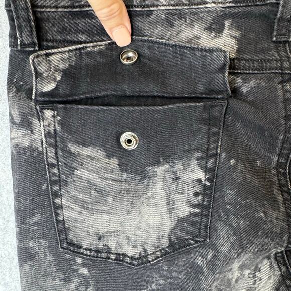 Guess Cargo Jeans Women’s 29 Thrashed Emo Punk Biker Stretch Ankle Zippers - Picture 5 of 16